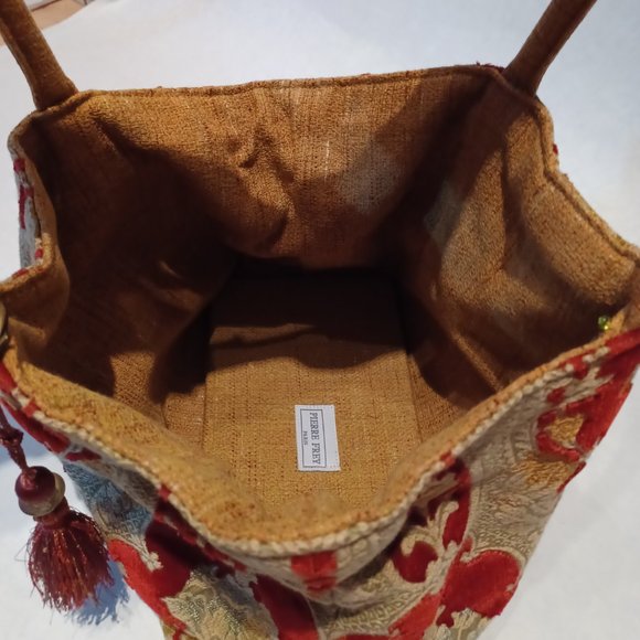 Small tote bag et mini bag Pierre Frey vintage - Velvet Brocade - Picture 12 of 15